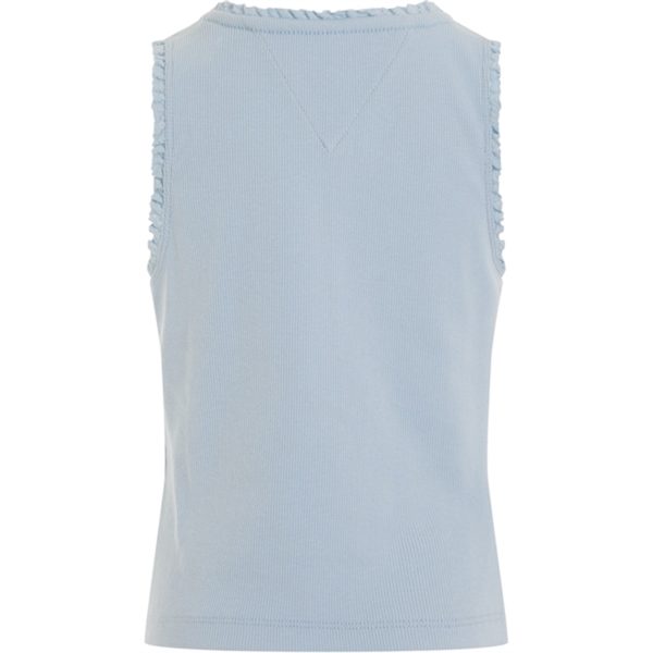 Tommy Hilfiger Essential Rib Lace Tank Top Breezy Blue Online now