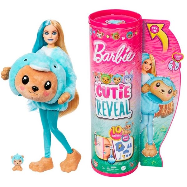 Barbie® Cutie Reveal Costume Teddy in Dolphin Hot on Sale