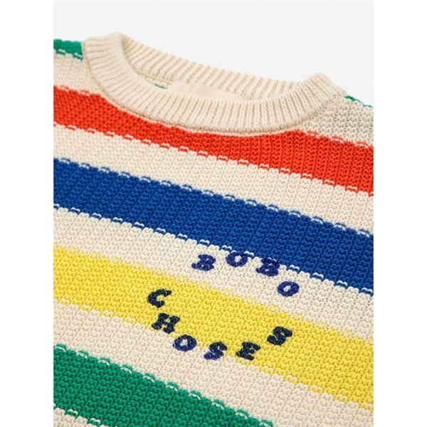 Bobo Choses Multicolor Stripes Sweater Round Neck Multicolor Online Hot Sale