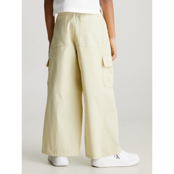 Calvin Klein Wide Leg Cargo Bukser Green Haze on Sale