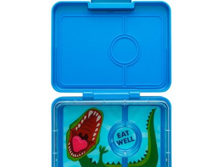 Yumbox Snack 3 Rum Madkasse Surf Blue Dinosaur Online Hot Sale