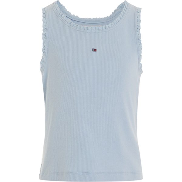 Tommy Hilfiger Essential Rib Lace Tank Top Breezy Blue Online now