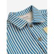 Bobo Choses Striped Color Block Denim Jakke Blue Online