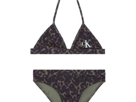 Calvin Klein Bikini Ck Leopard Olive Aop Online now