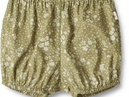 Wheat Green Flowers Nappy Bloomers Clarissa Online now