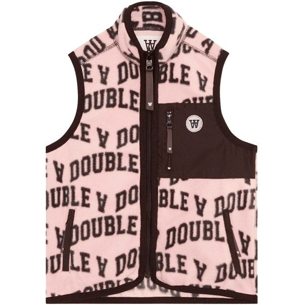 Wood Wood Pale Pink Ivy Aop Jed Ivy Fleece Vest Online now