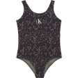 Calvin Klein Badedragt Ck Leopard Olive Aop on Sale