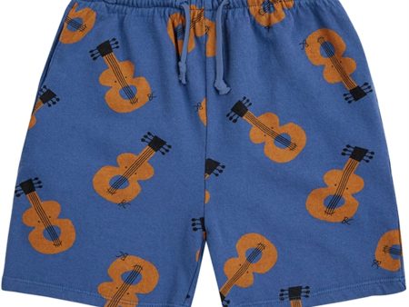 Bobo Choses Acoustic Guitar All Over Bermuda Shorts Navy Blue For Discount