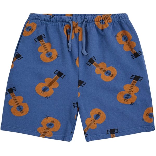 Bobo Choses Acoustic Guitar All Over Bermuda Shorts Navy Blue For Discount