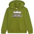 Wood Wood Fatique Green Izzy Chrome Combo Hoodie Discount