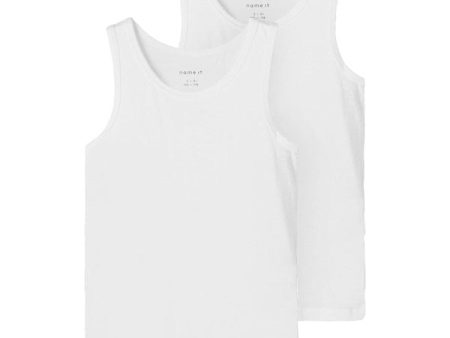 Name it Bright White 2-Pak Tank Top Noos Online Hot Sale