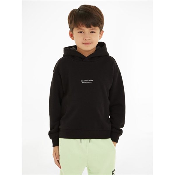 Calvin Klein Pixel Logo Terry Relaxed Hoodie Ck Black Online