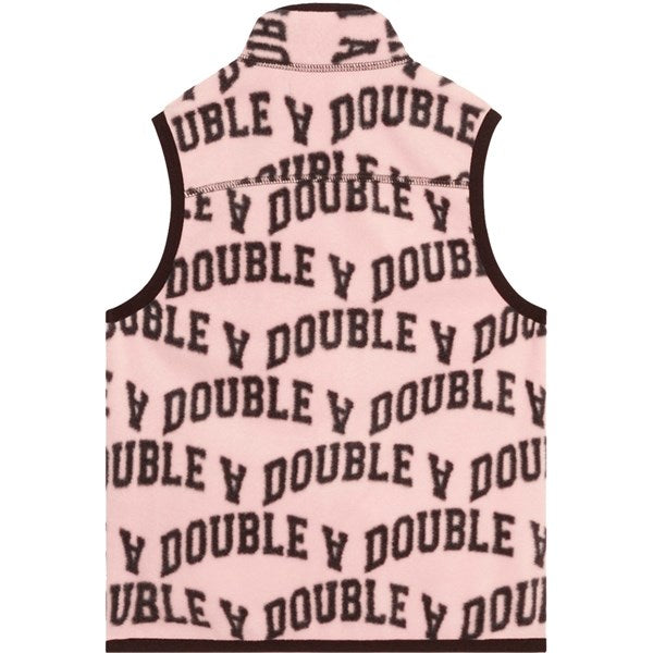 Wood Wood Pale Pink Ivy Aop Jed Ivy Fleece Vest Online now