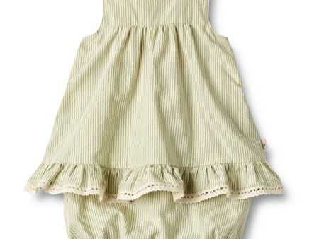 Wheat Green Stripe Kjole Suit Harriet For Discount