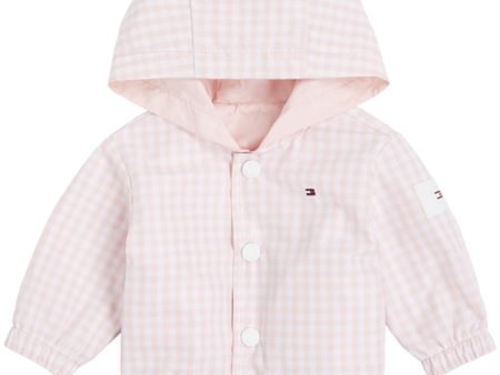 Tommy Hilfiger Baby Reversible Gingham Jakke White   Pink Check Online Hot Sale