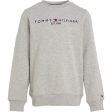 Tommy Hilfiger Essential Sweatshirt Light Grey Heather For Cheap