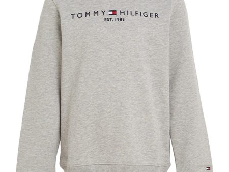 Tommy Hilfiger Essential Sweatshirt Light Grey Heather For Cheap