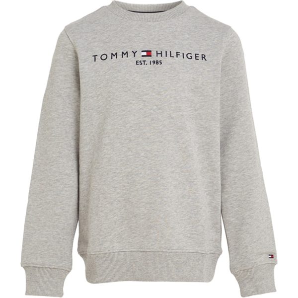 Tommy Hilfiger Essential Sweatshirt Light Grey Heather For Cheap