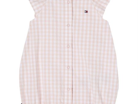 Tommy Hilfiger Baby Ruffle Gingham Sommerdragt White   Pink Check Discount