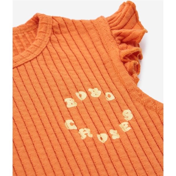 Bobo Choses Bobo Choses Circle Ruffled Tank Top Orange For Discount