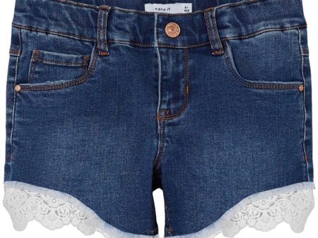 Name it Dark Blue Denim Salli Slim Denim Shorts Noos on Sale