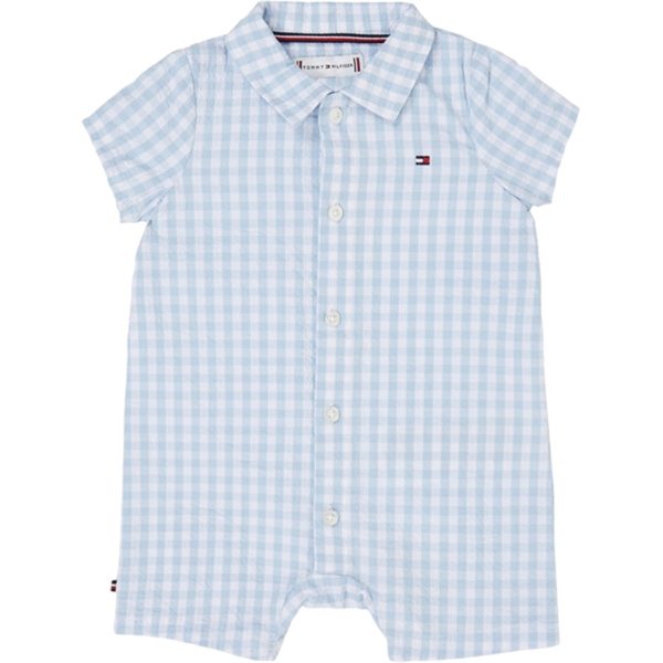 Tommy Hilfiger Baby Gingham Sommerdragt White   Blue Check Hot on Sale