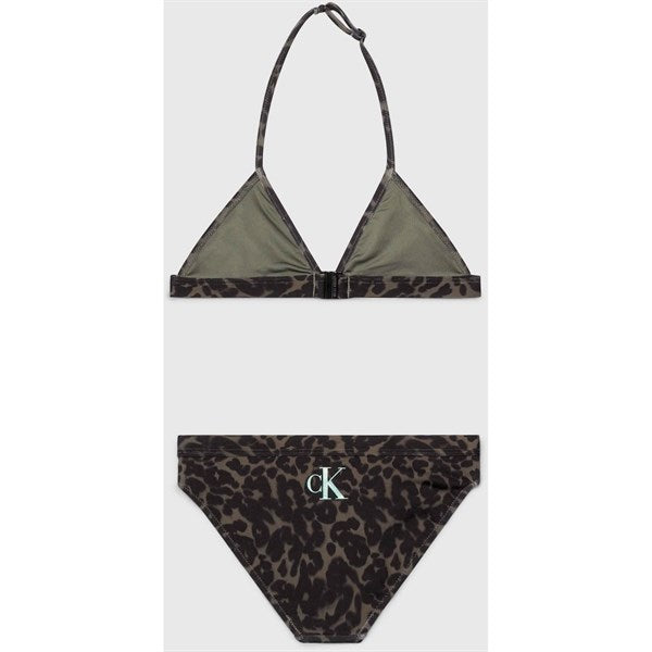 Calvin Klein Bikini Ck Leopard Olive Aop Online now