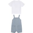 Tommy Hilfiger Baby Striped Dungaree Sæt Denimstripe Online Sale