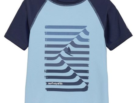 Color Kids Badebluse med Print Cerulean Online now