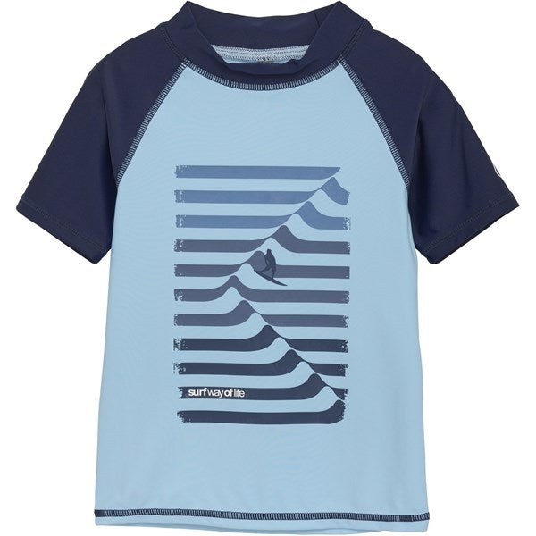 Color Kids Badebluse med Print Cerulean Online now