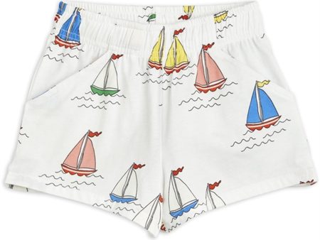 Mini Rodini Sailing Boats AOP Shorts White Sale