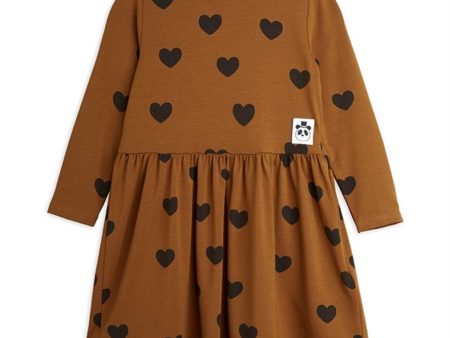 Mini Rodini Basic Hearts Brown Kjole Sale