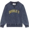 Wood Wood Navy Rod Ivy Sweatshirt For Sale