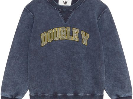 Wood Wood Navy Rod Ivy Sweatshirt For Sale