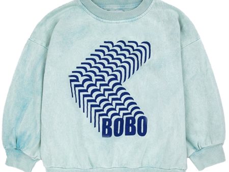 Bobo Choses Bobo Shadow Sweatshirt Round Neck Navy Blue on Sale