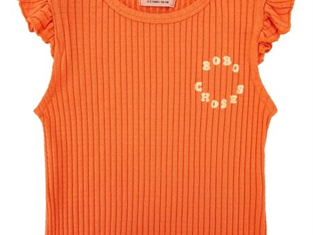 Bobo Choses Bobo Choses Circle Ruffled Tank Top Orange For Discount