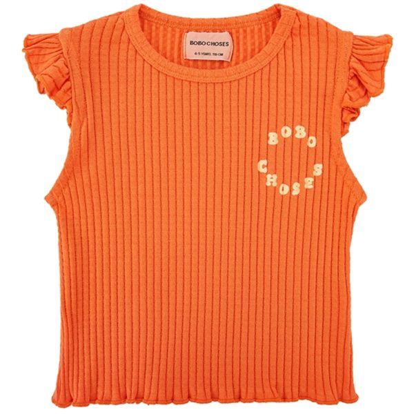 Bobo Choses Bobo Choses Circle Ruffled Tank Top Orange For Discount