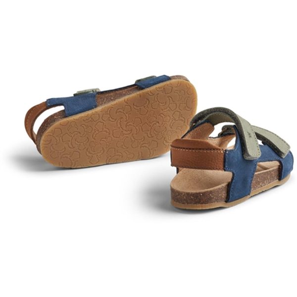 Wheat Sandal Cork Open Toe Corey Blue Hot on Sale