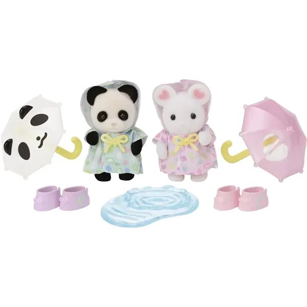 Sylvanian Families® Børnehavevenner - Regnvejrsdag Duo Discount