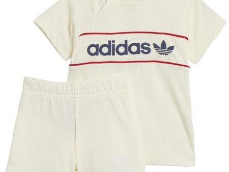 adidas Originals Ivory Night Indigo Red Shorts Tee Sæt Sale