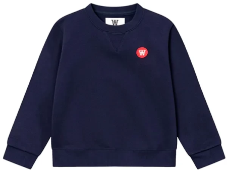 Wood Wood Navy Double A Rod Sweatshirt Supply