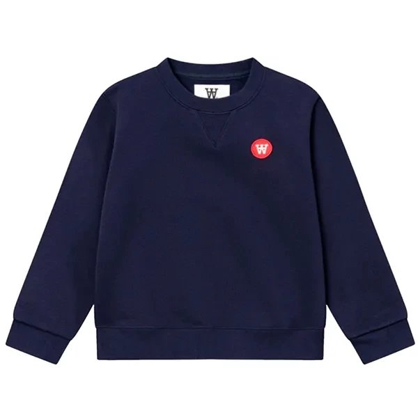 Wood Wood Navy Double A Rod Sweatshirt Supply