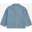 Bobo Choses Striped Color Block Denim Jakke Blue Online