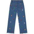 The New Medium Blue Dania Star Wide Jeans Online