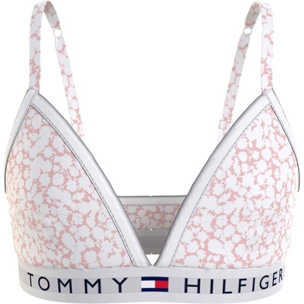 Tommy Hilfiger Vatteret Trekants-BH Printed Floral Whimsy Pink Sale