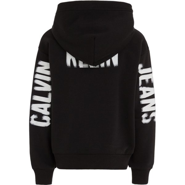 Calvin Klein Pixel Logo Terry Relaxed Hoodie Ck Black Online