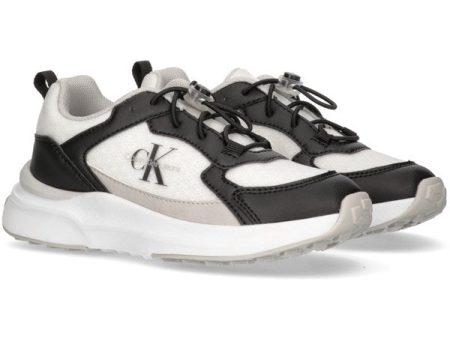 Calvin Klein Low Cut Lace-up Sneaker Black White Online Sale