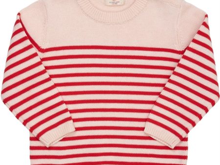 Copenhagen Colors Dusty Rose Red Comb. Strik Sailor Stribet Sweater Hot on Sale