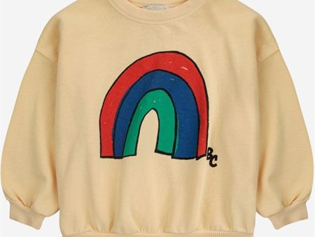 Bobo Choses Rainbow Sweatshirt Round Neck Light Yellow Supply