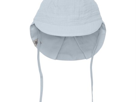 Huttelihut Muslin Celestial Blue Sommerhat m. Ører Hot on Sale